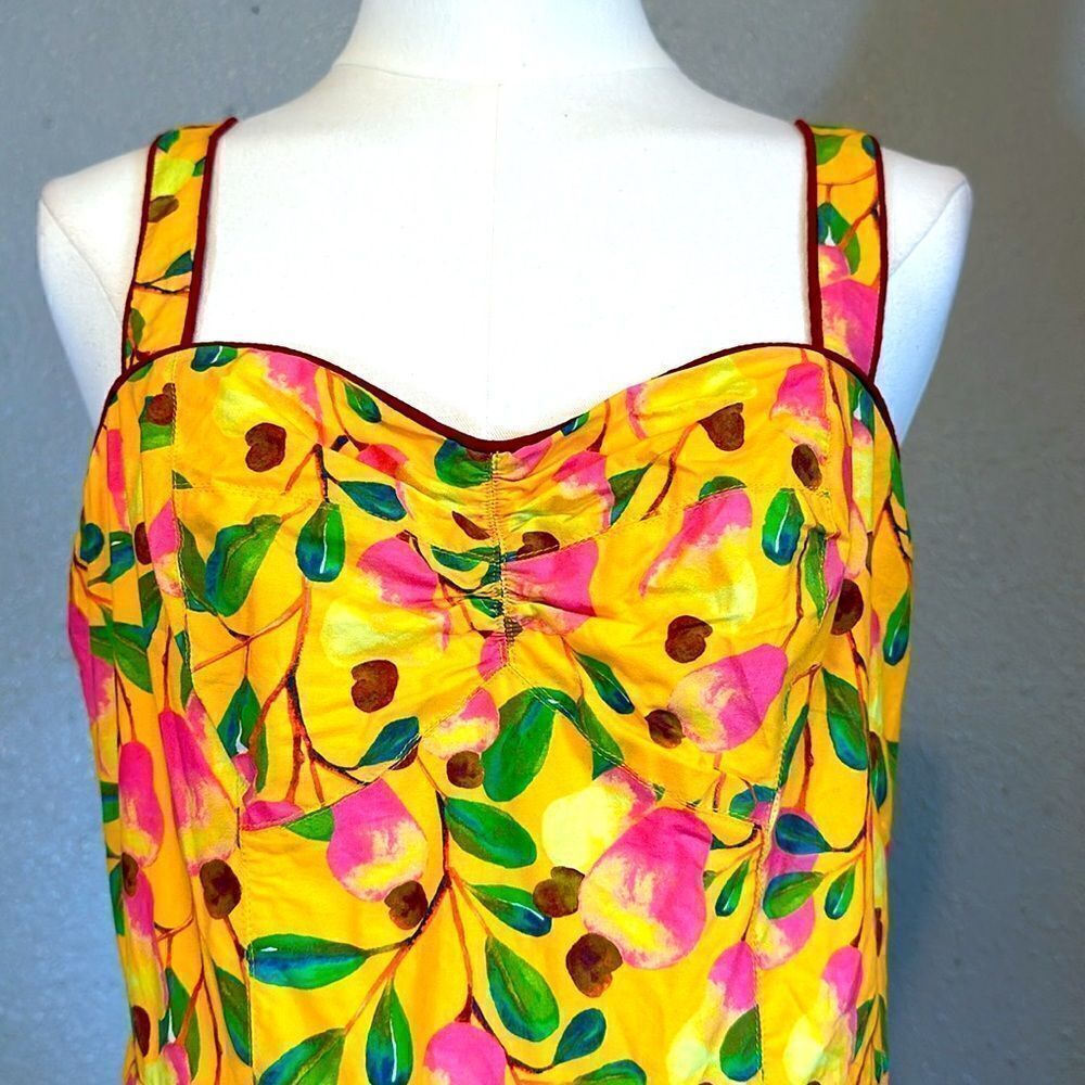 NEW Farm Rio mini cashew midi dress size M - Picture 3 of 14